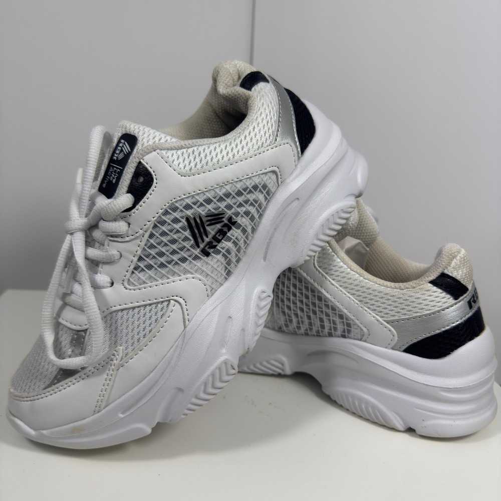 RBX Eydis-M Chunky Athletic Sneakers Womens Size 7 White Black Running Shoes